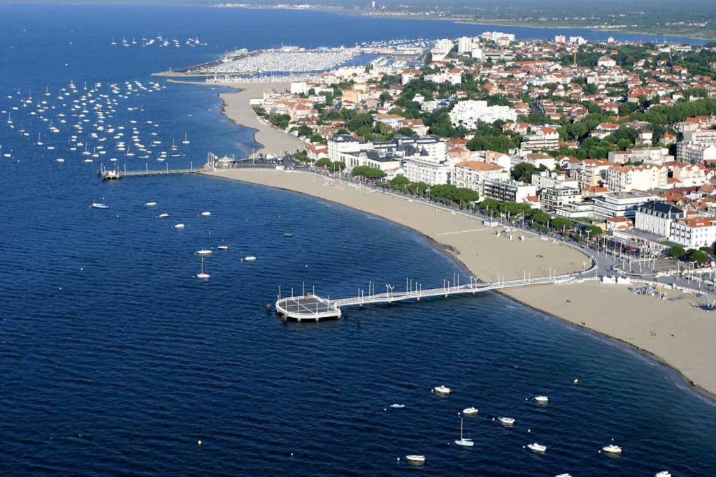 Bel Appt T2 Centre-Ville D'Arcachon Avec Terrasse Et Parking Exterior foto